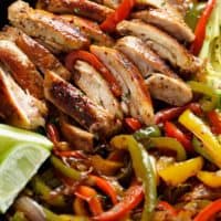 Best Chicken Fajitas on a plater