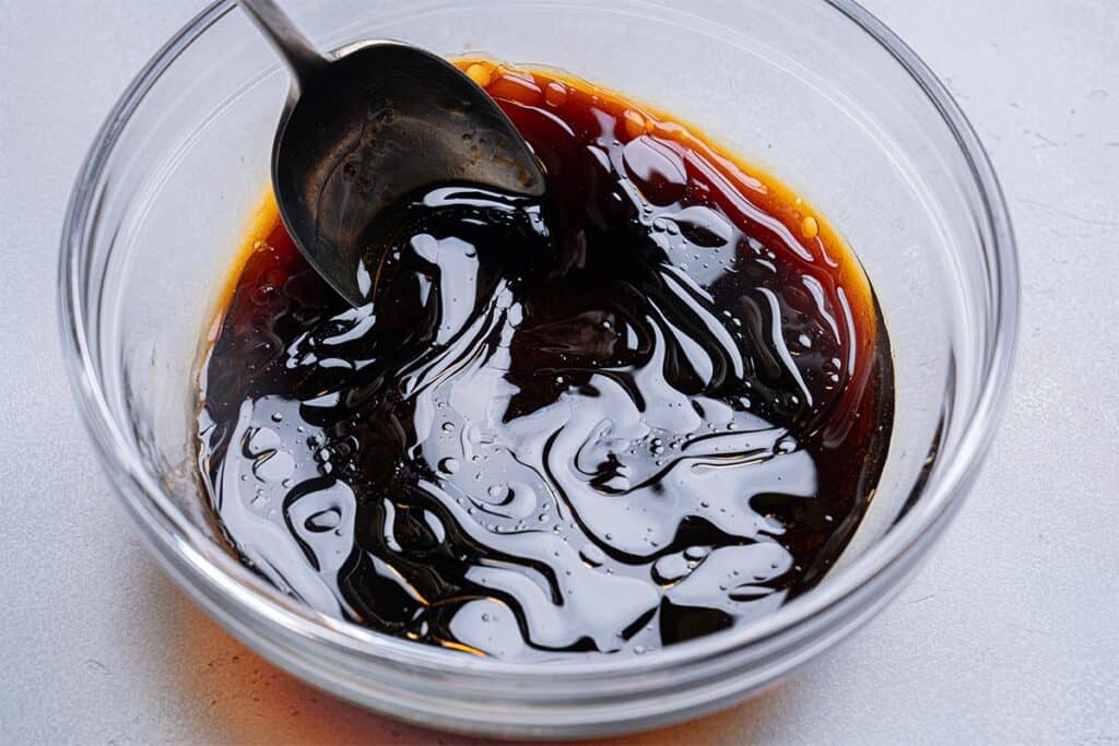 Teriyaki sauce being mixed