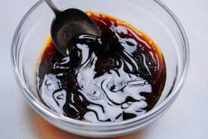 Teriyaki sauce being mixed