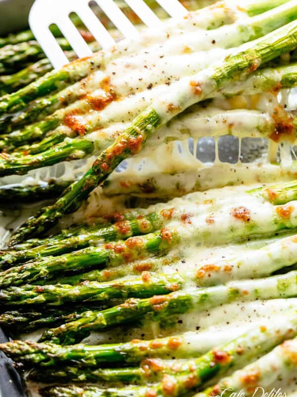 Cheesy Garlic Roasted Asparagus looks amazing