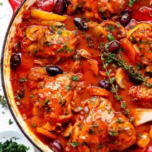 Authentic Chicken Cacciatore is an Italian classic! in a bowl
