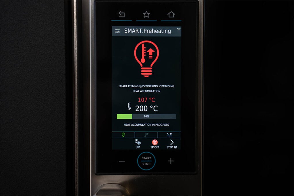 a picture of an oven preheating