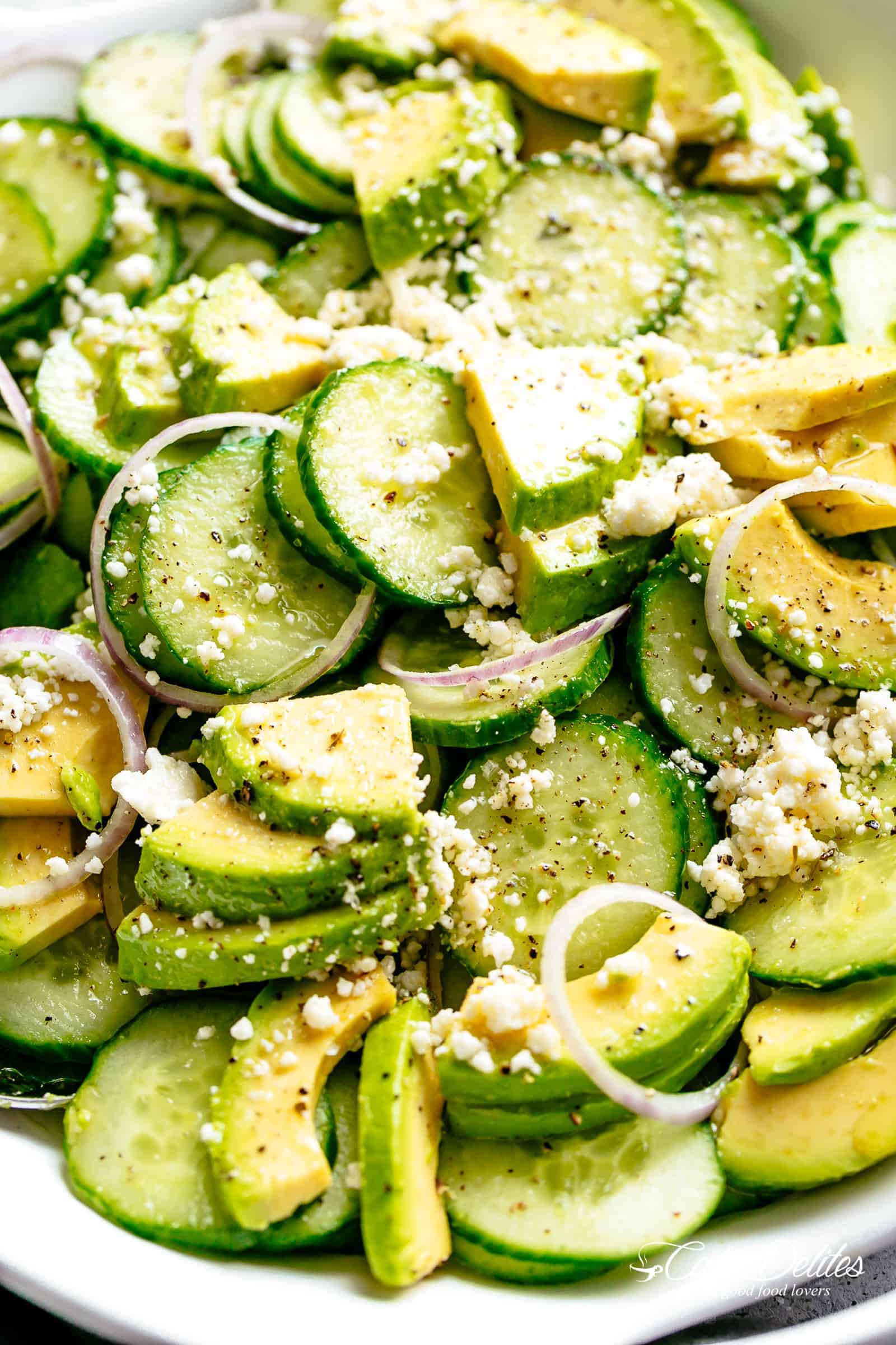 Cucumber Salad | cafedelites.com healthy Cucumber Salad