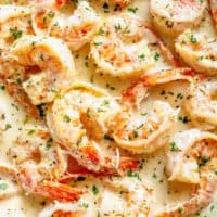 Creamy Garlic Shrimp With Parmesan is a deliciously easy Shrimp