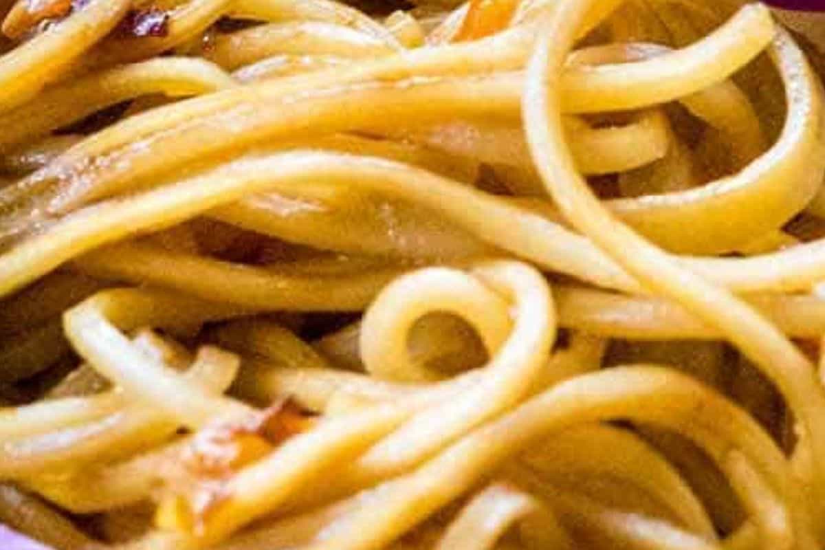 Add noodles and the sauce; toss for about 1 minute until the sauce thickens and coats.