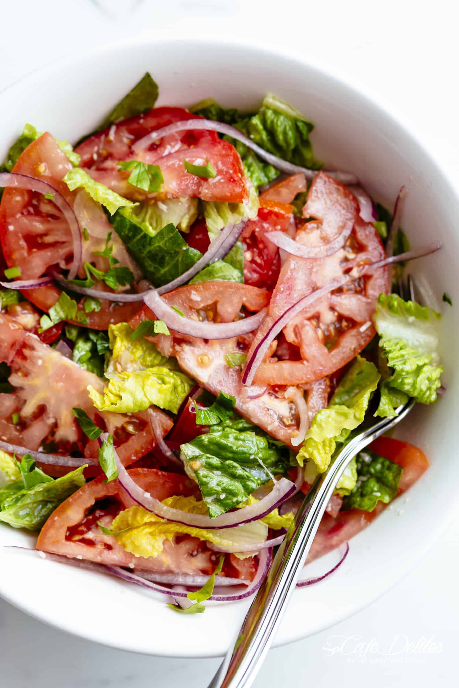 Easy Tomato Salad in a bowl
