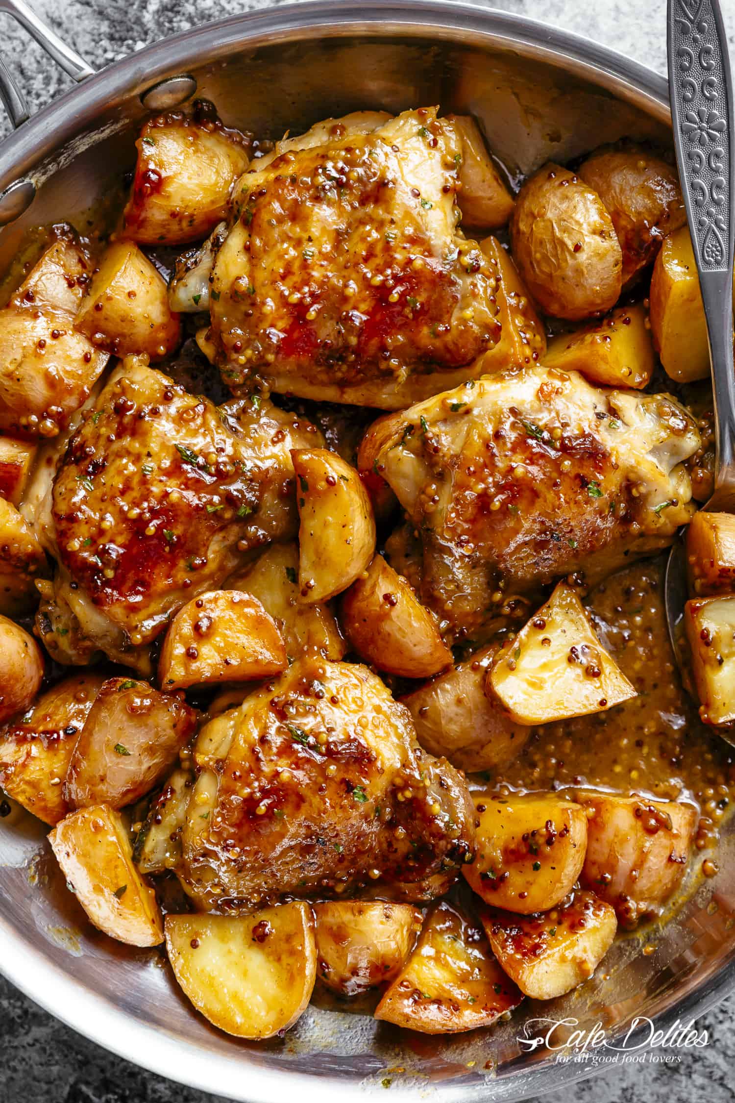 Top view image of Honey Mustard Chicken & Potatoes