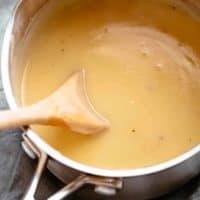 Turkey Gravy Recipe in a pan
