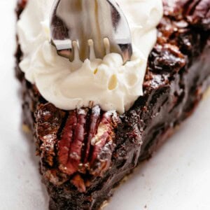 A piece of Chocolate Pecan Pie
