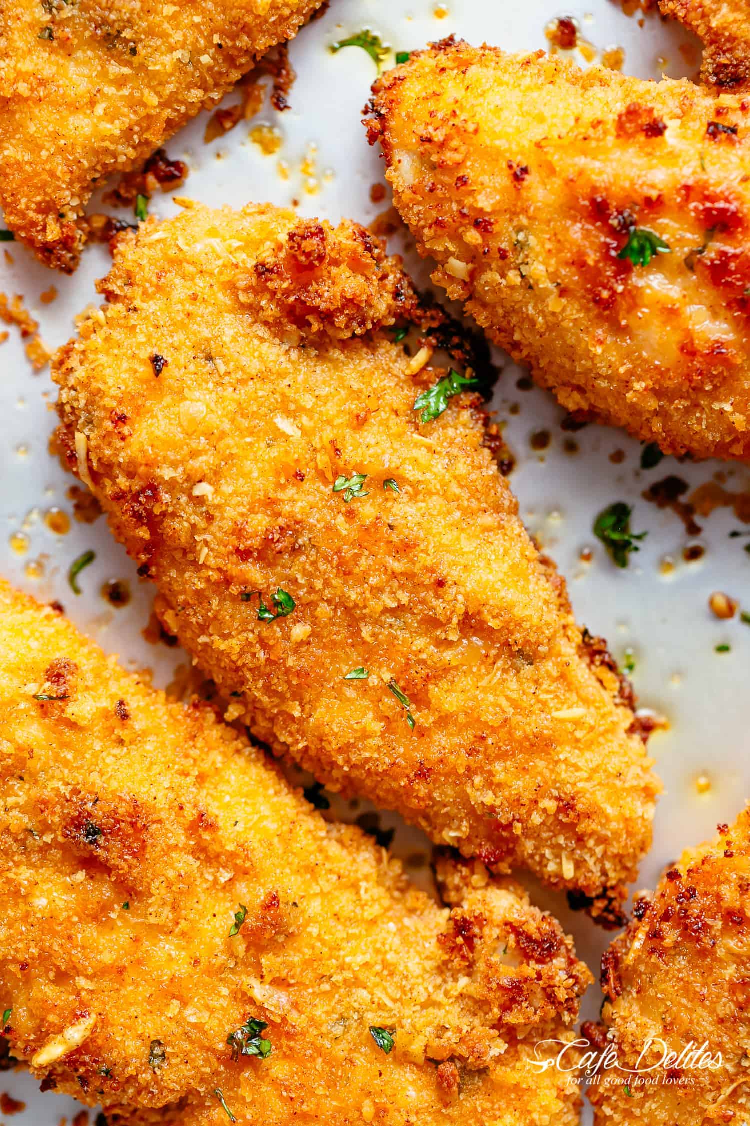 Chicken Tenders in lemon garlic flavors and a golden parmesan Panko crumb! With honey mustard sauce