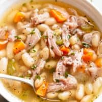 Ham Bean Soup in a bowl