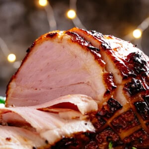 A huge piece of Honey Baked Ham