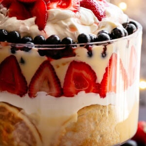 Side view image of Strawberry Trifle