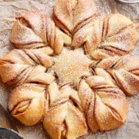 Top view of Star Christmas Bread