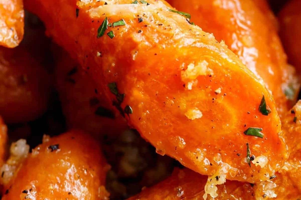 Bake for 20 to 25 minutes, tossing halfway through, until the carrots are tender and the coating is golden and crisp and finish with fresh parsley.