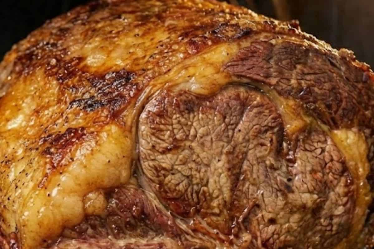 Roast the prime rib uncovered for 20 to 30 minutes