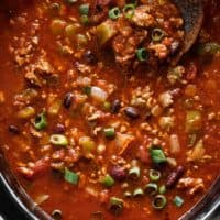 Top view of Slow Cooker Chili