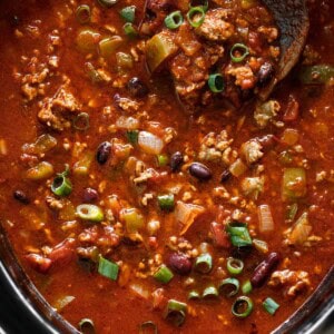Top view of Slow Cooker Chili