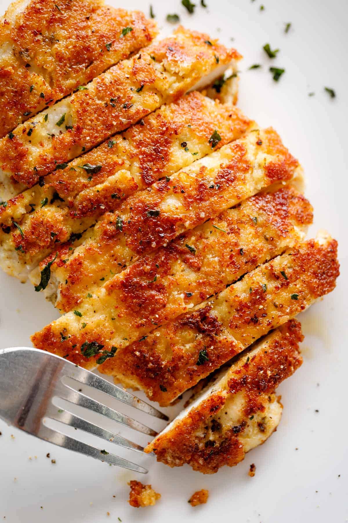 Parmesan Crusted Chicken slices