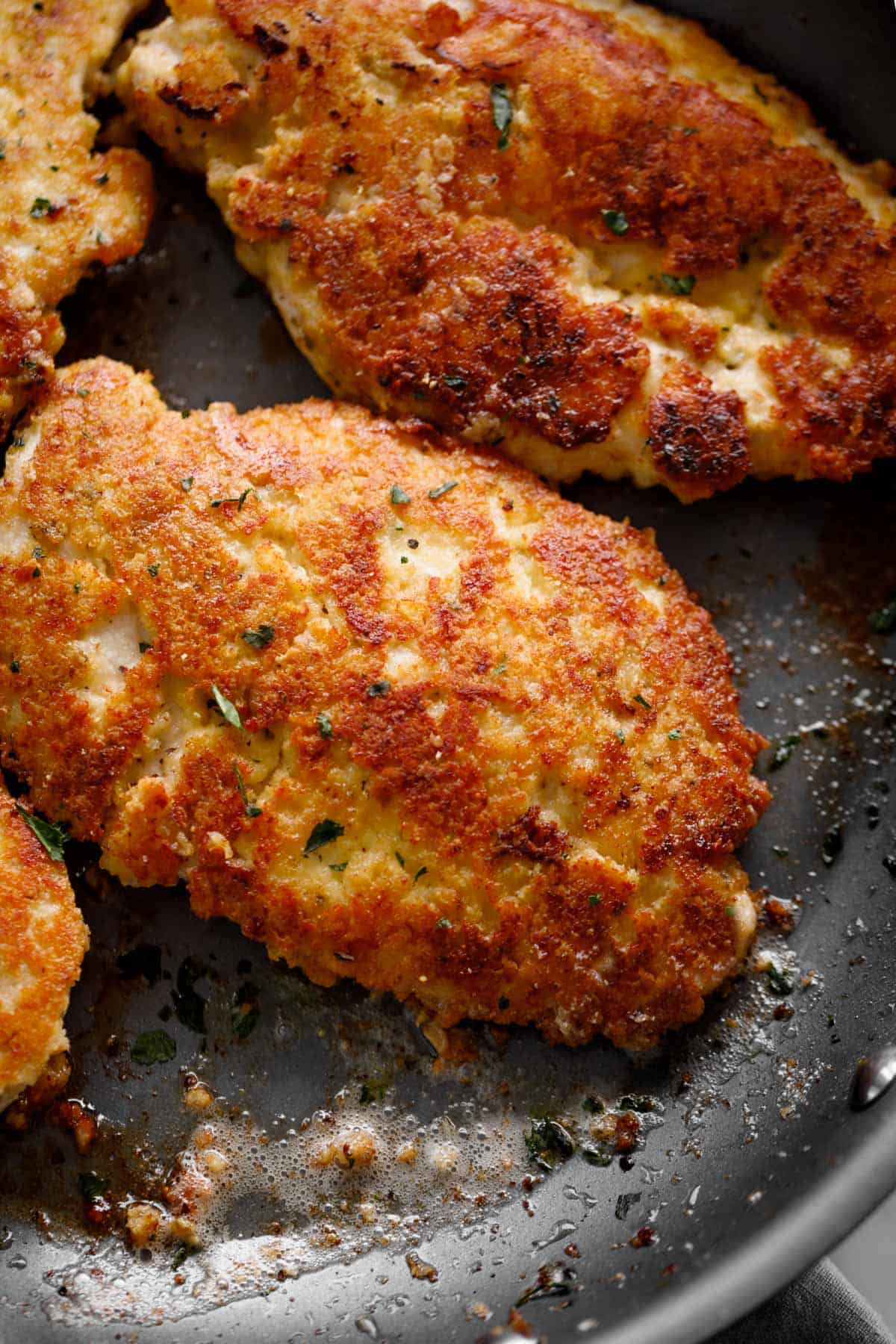 Crunchy pieces of Parmesan Crusted Chicken