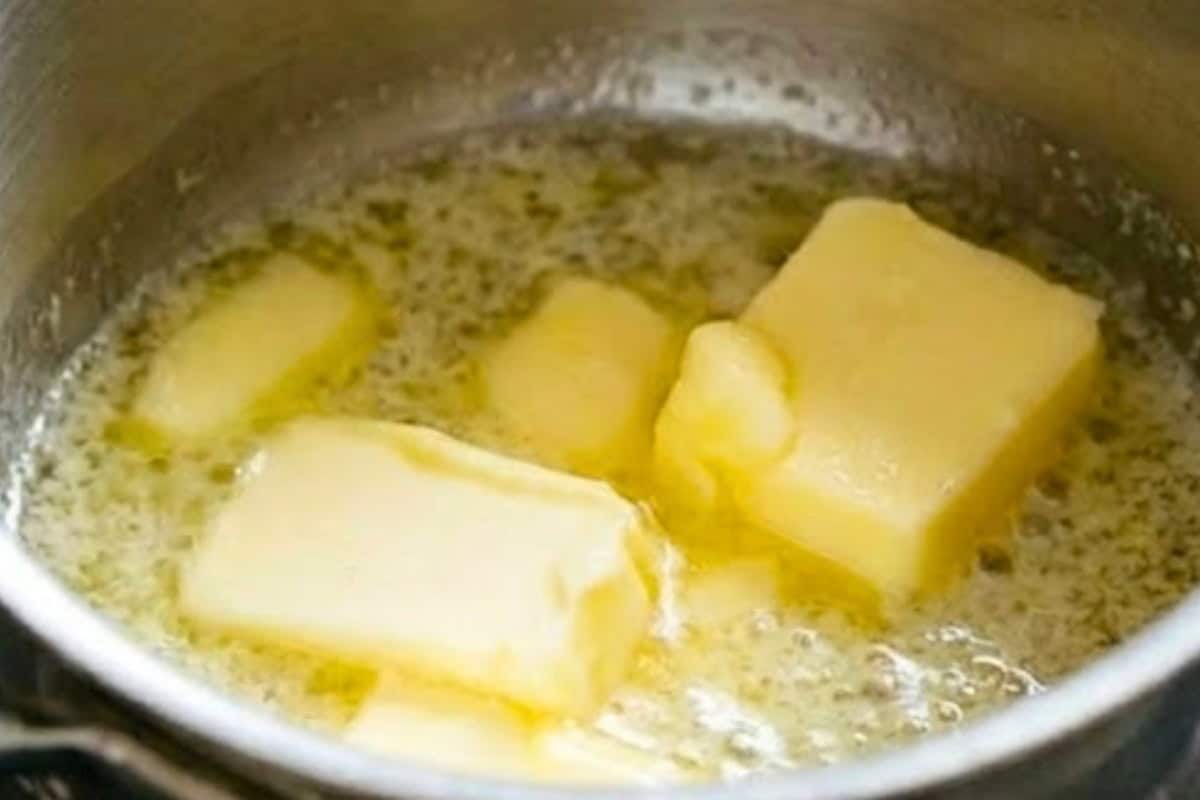While the steaks rest, melt butter in a small pot