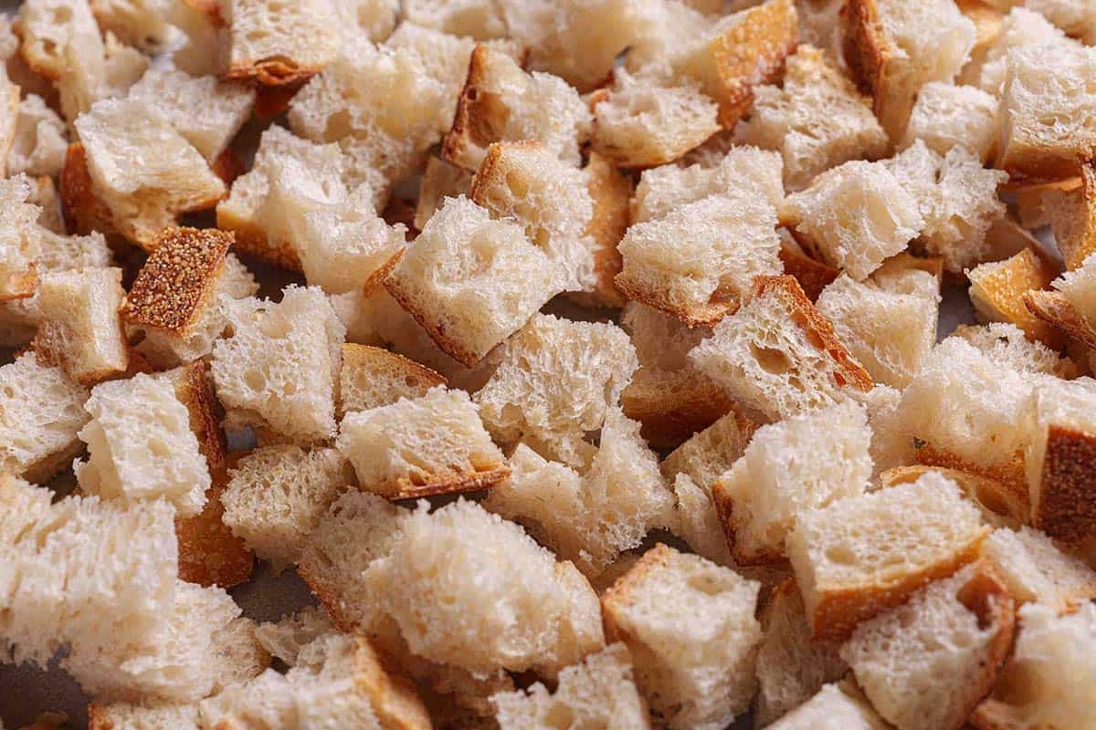 toasted bread cubes for stuffing
