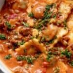 close up ravioli
