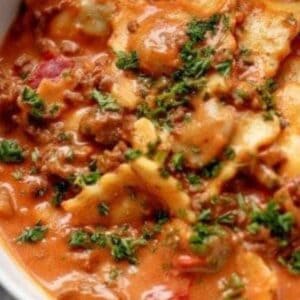 close up ravioli