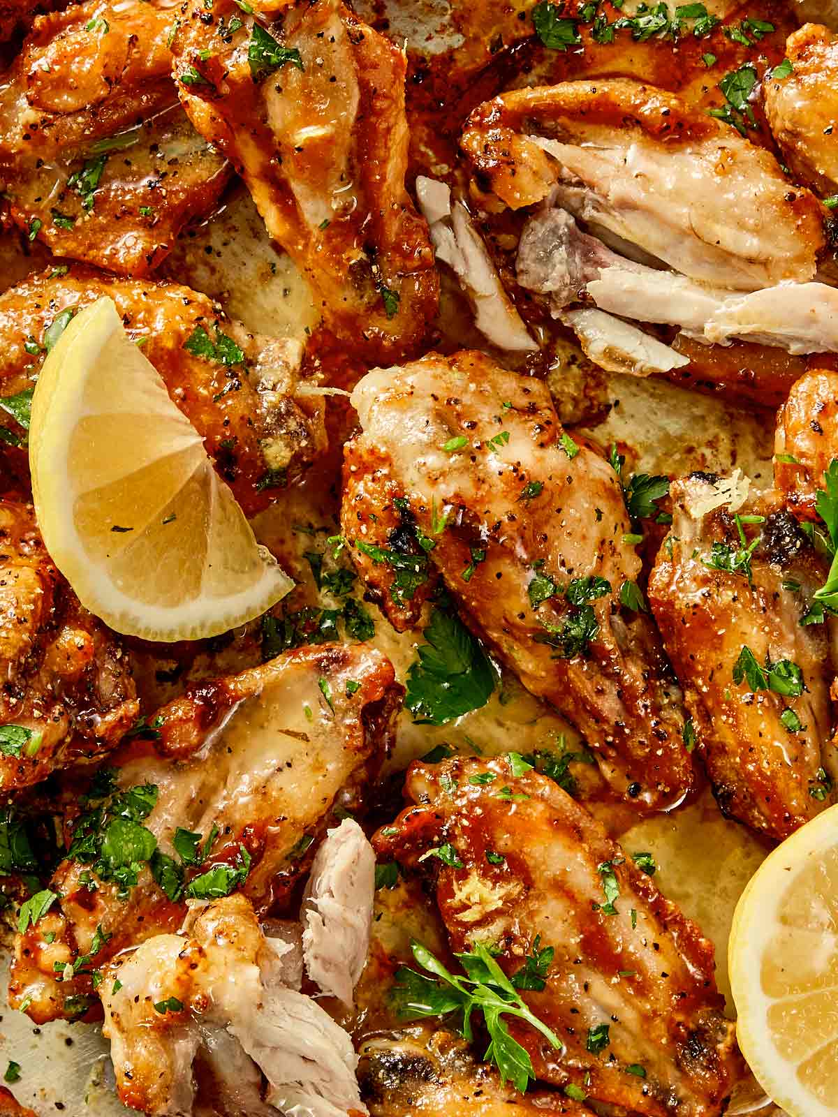 Close view of Lemon Pepper Wings 