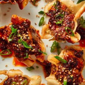 Easy pan dumplings ready to eat