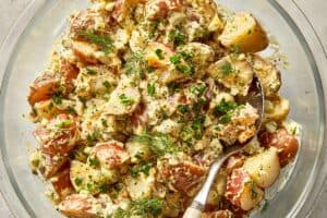 Potato salad mix with added potatoes