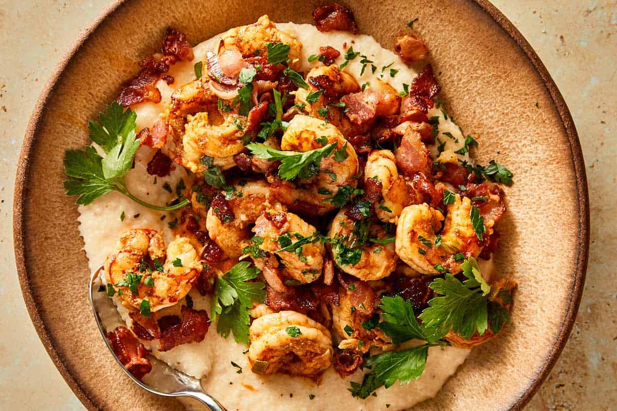 Shrimp and Grits ready to eat