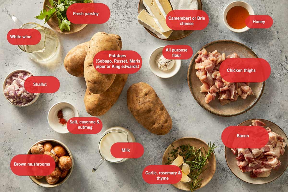 Ingredients for Loaded Baked Potato