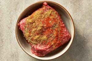 preparing the beef