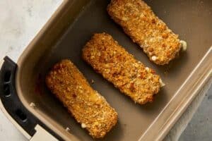 Mozzarella sticks cooked