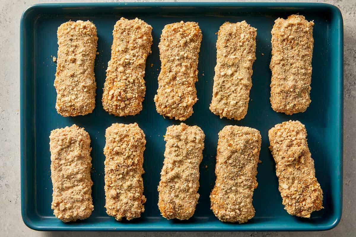 Freezing the mozzarella Sticks