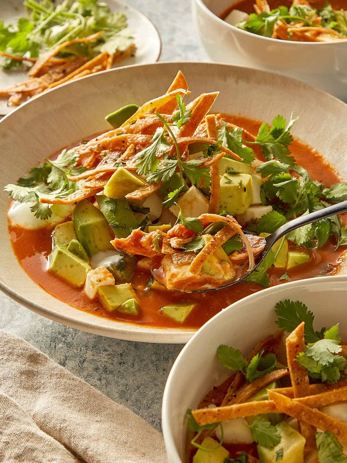 Sopa Azteca ready to eat
