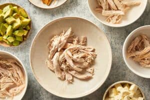 chicken in a plate for serving