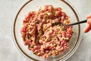 meat included to the emulsion